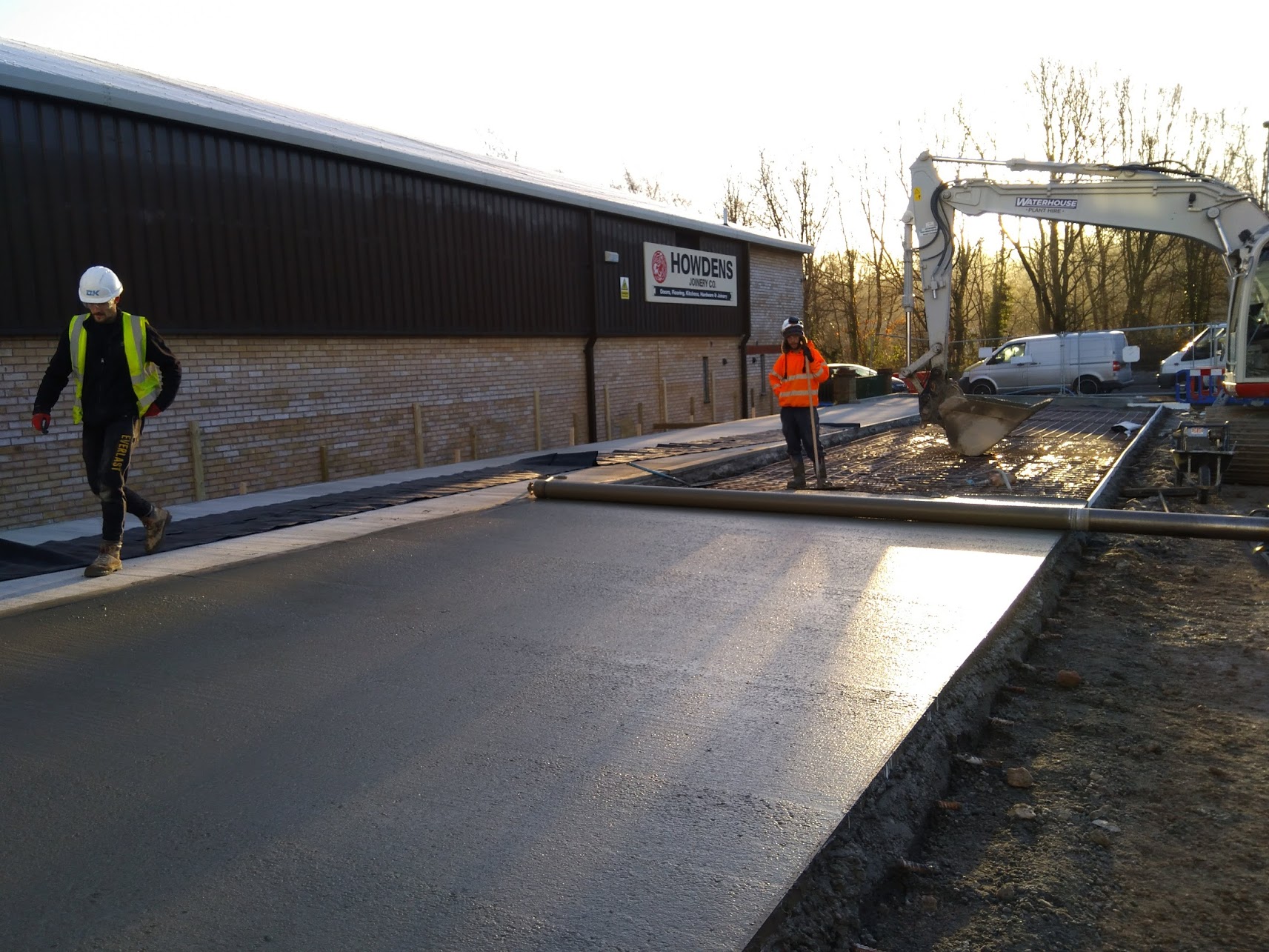 Concrete for the Travis Perkins Builder yard Coppard Concrete and Screed