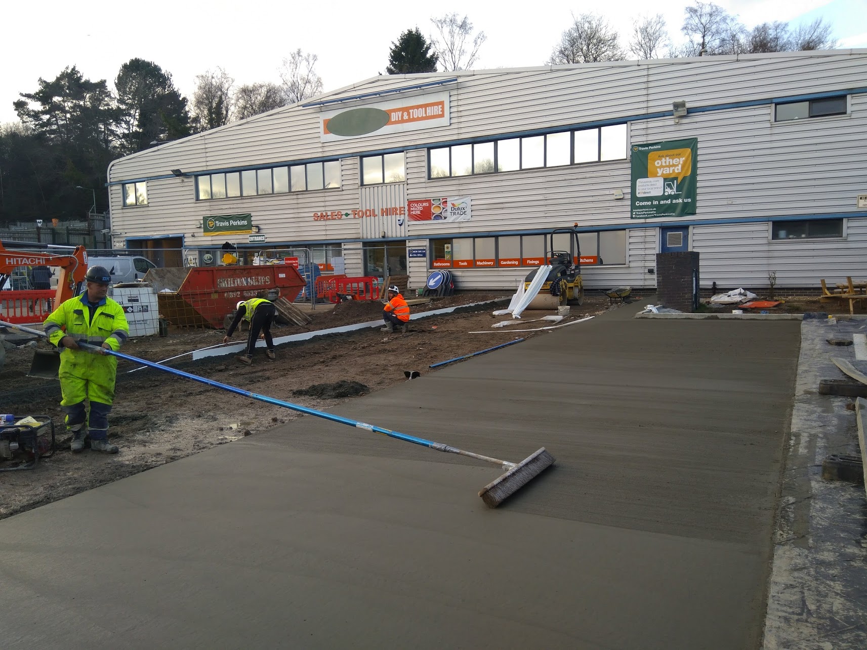 Concrete for the Travis Perkins Builder yard Coppard Concrete and Screed