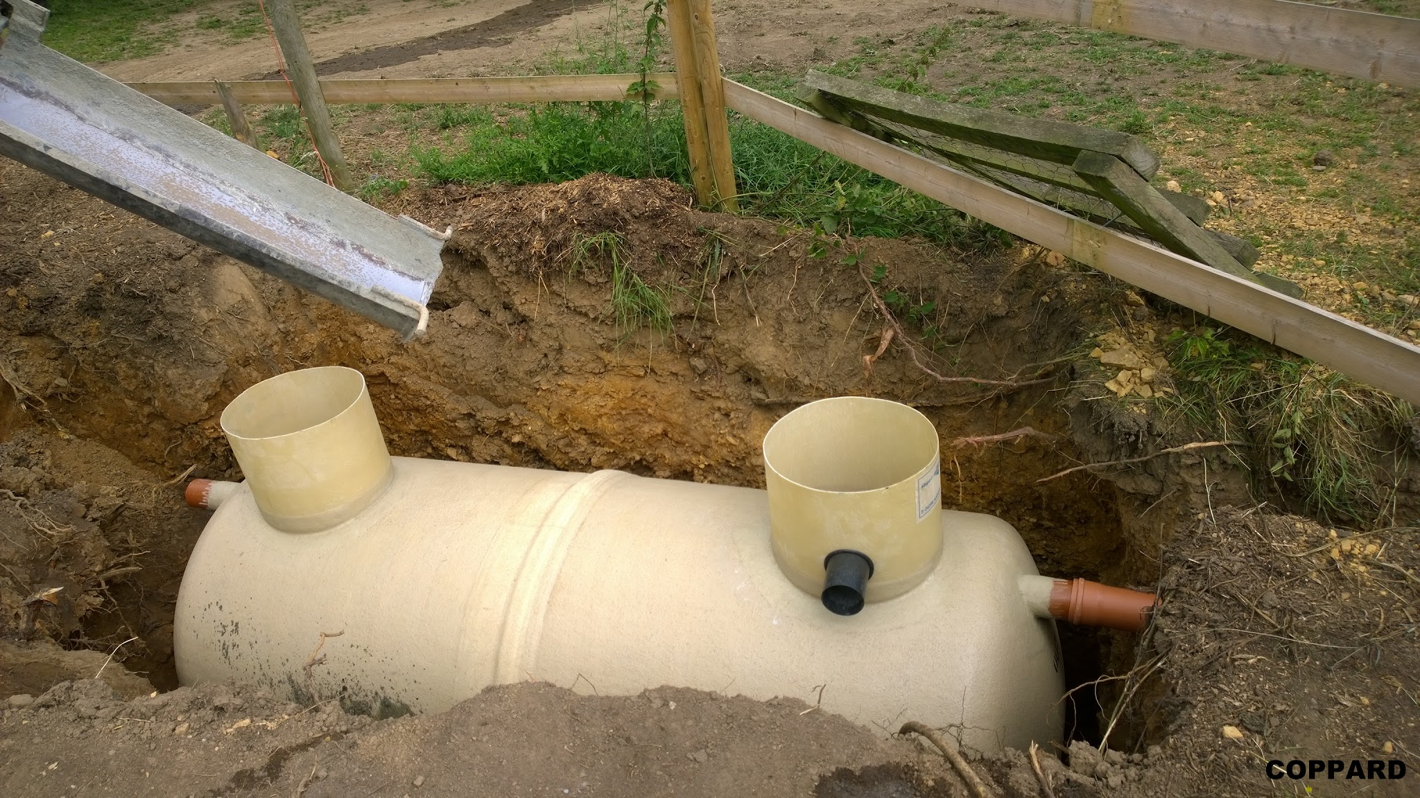 water underground tank concrete treatment installation plant install pouring screed